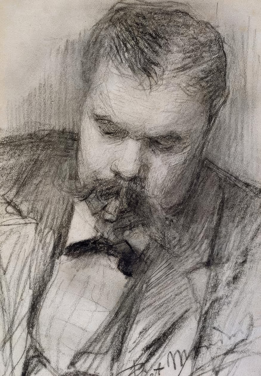 Portret van Frits Mondriaan, 1898 door Piet Mondrian