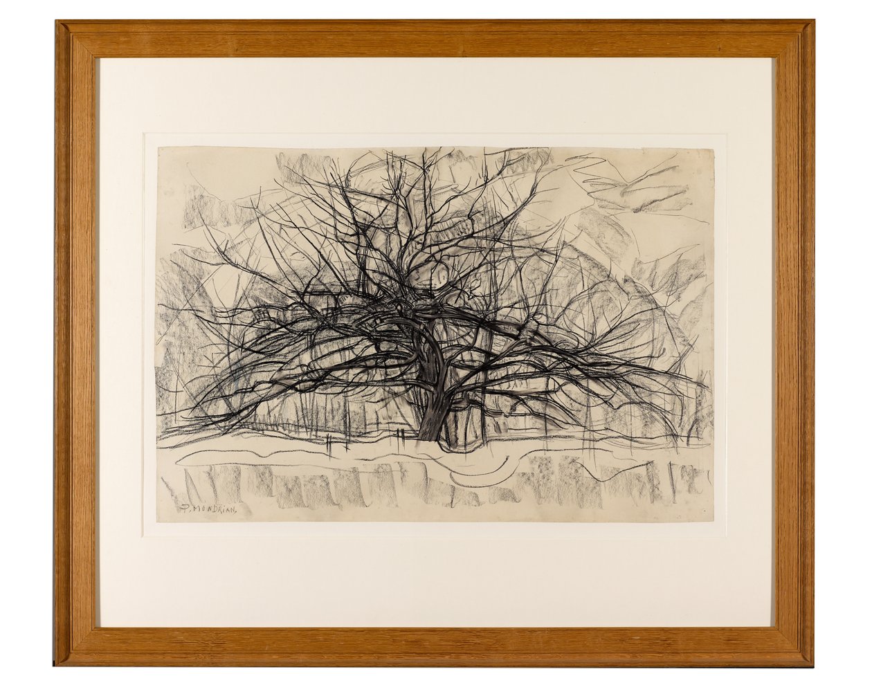 Studie voor De Grijze Boom, 1911 door Piet Mondrian