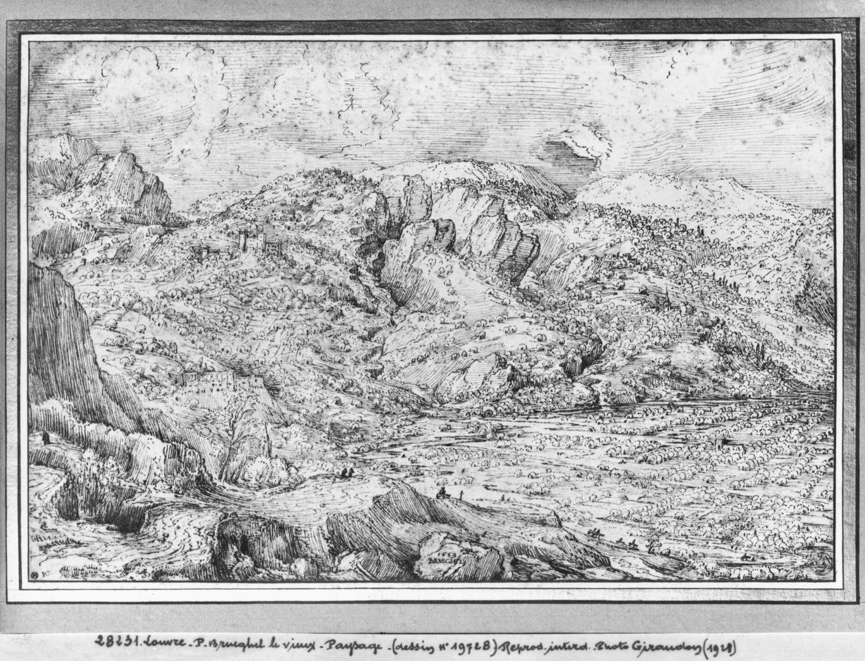 Alpenlandschap, 1553 door Pieter Bruegel the Elder