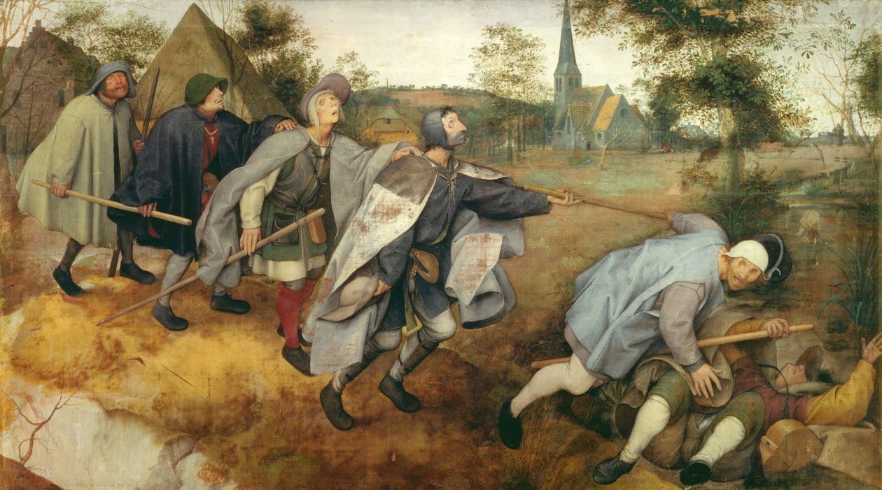 Parabel van de blinden, 1568 door Pieter Bruegel the Elder