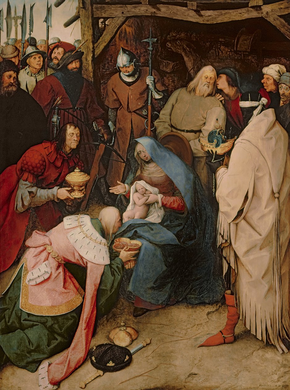 De aanbidding van de koningen, 1564 door Pieter Bruegel the Elder