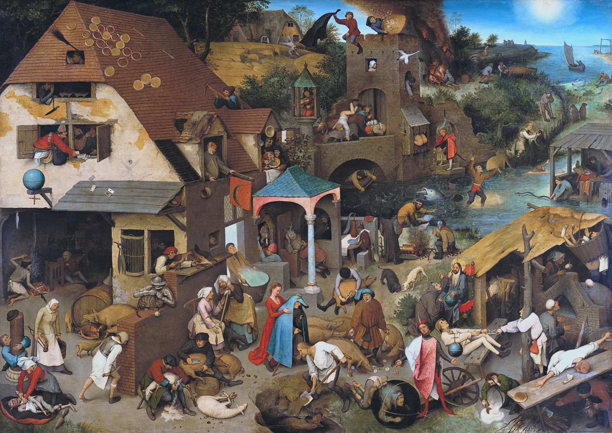 De Nederlandse Spreekwoorden door Pieter Bruegel the Elder