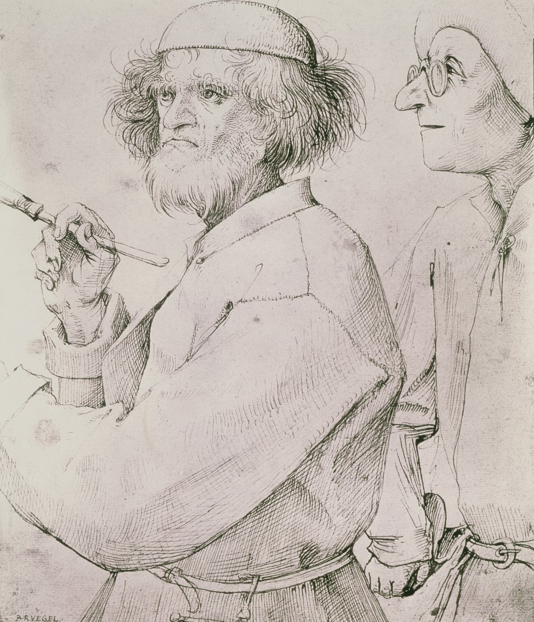 De Schilder en de Kunstliefhebber door Pieter Bruegel the Elder