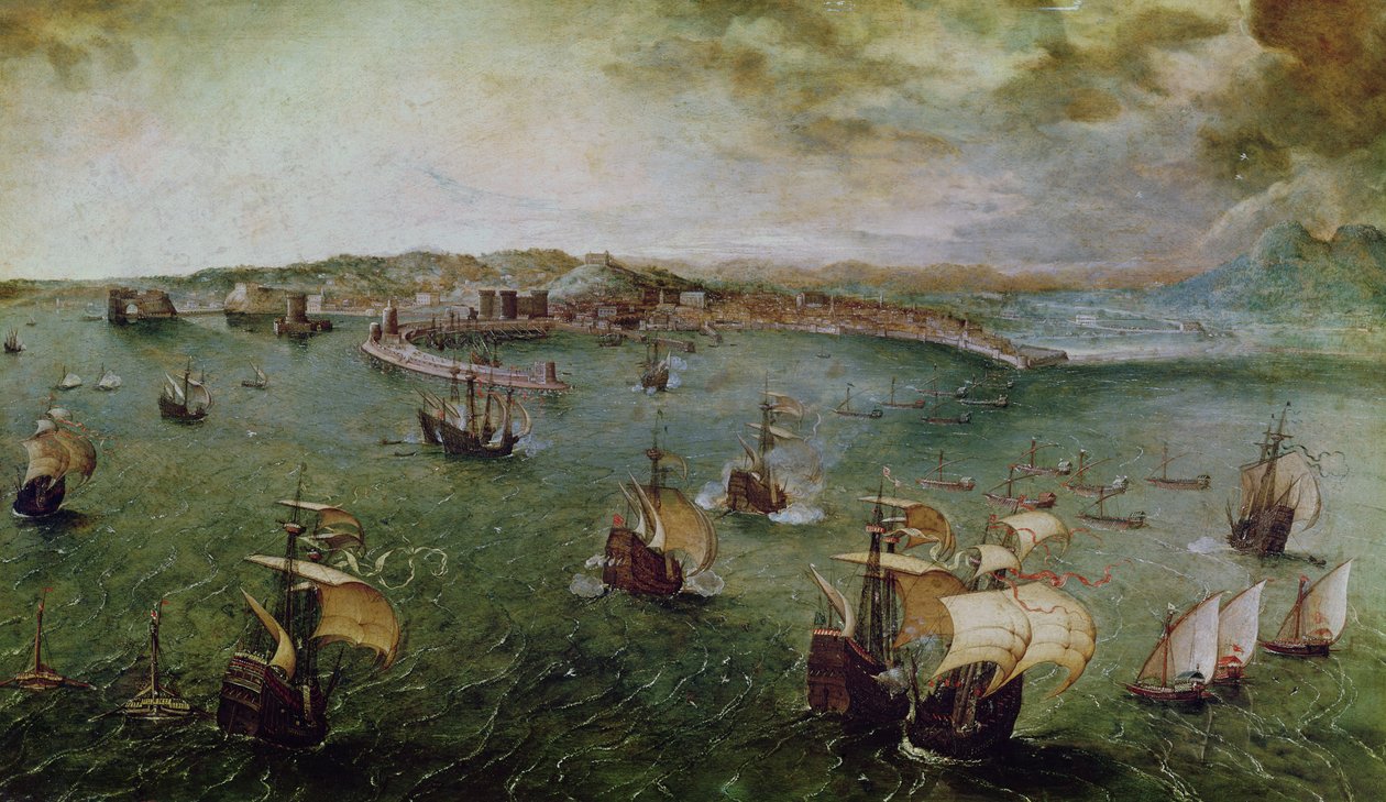 Uitzicht op de Haven van Napels, c.1550-69 door Pieter Bruegel the Elder