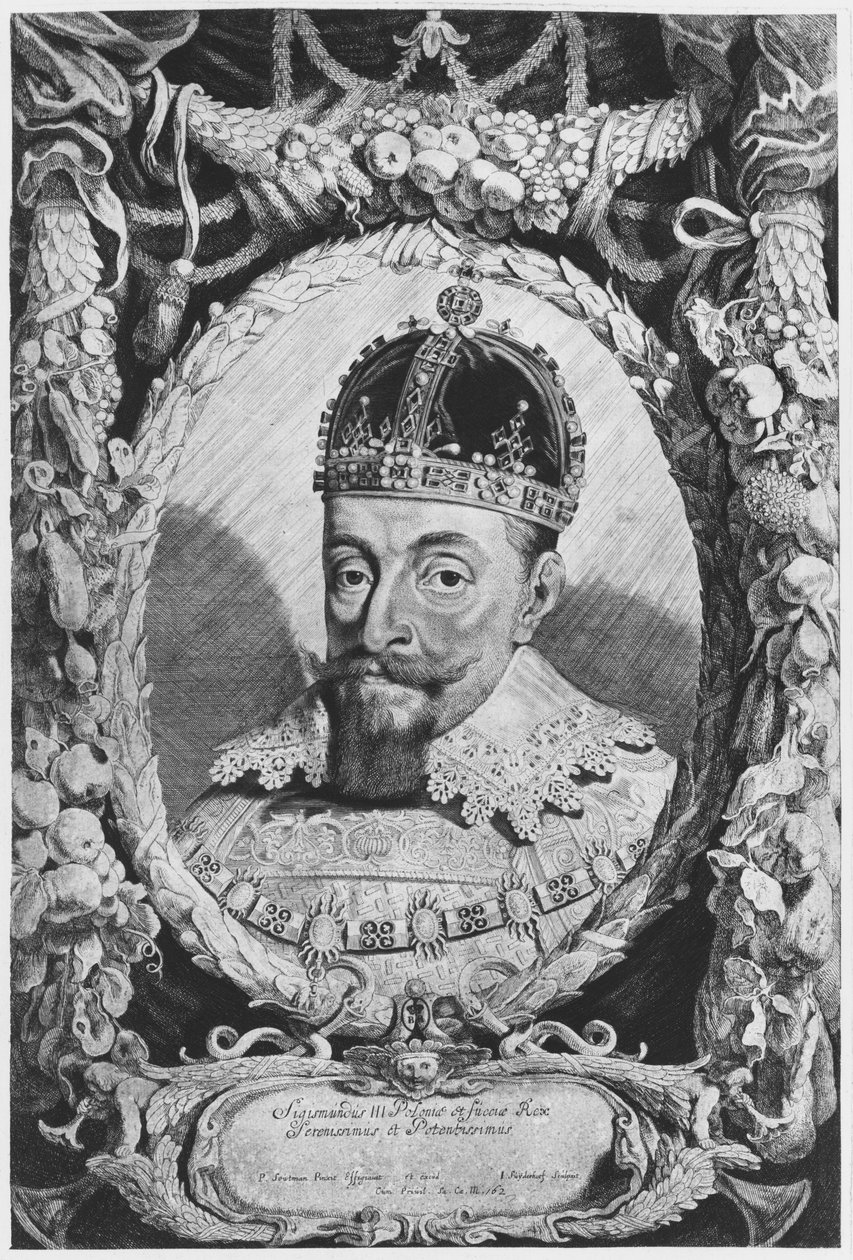 Sigismund III Vasa, Koning van Polen en Zweden, Groothertog van Litouwen door Pieter Claesz Soutman