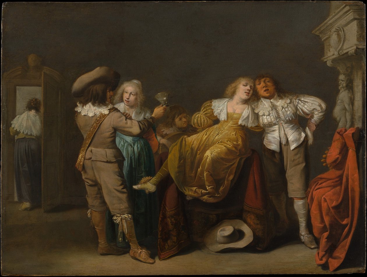 Een feest van vrolijke mensen door Pieter Jansz. Quast