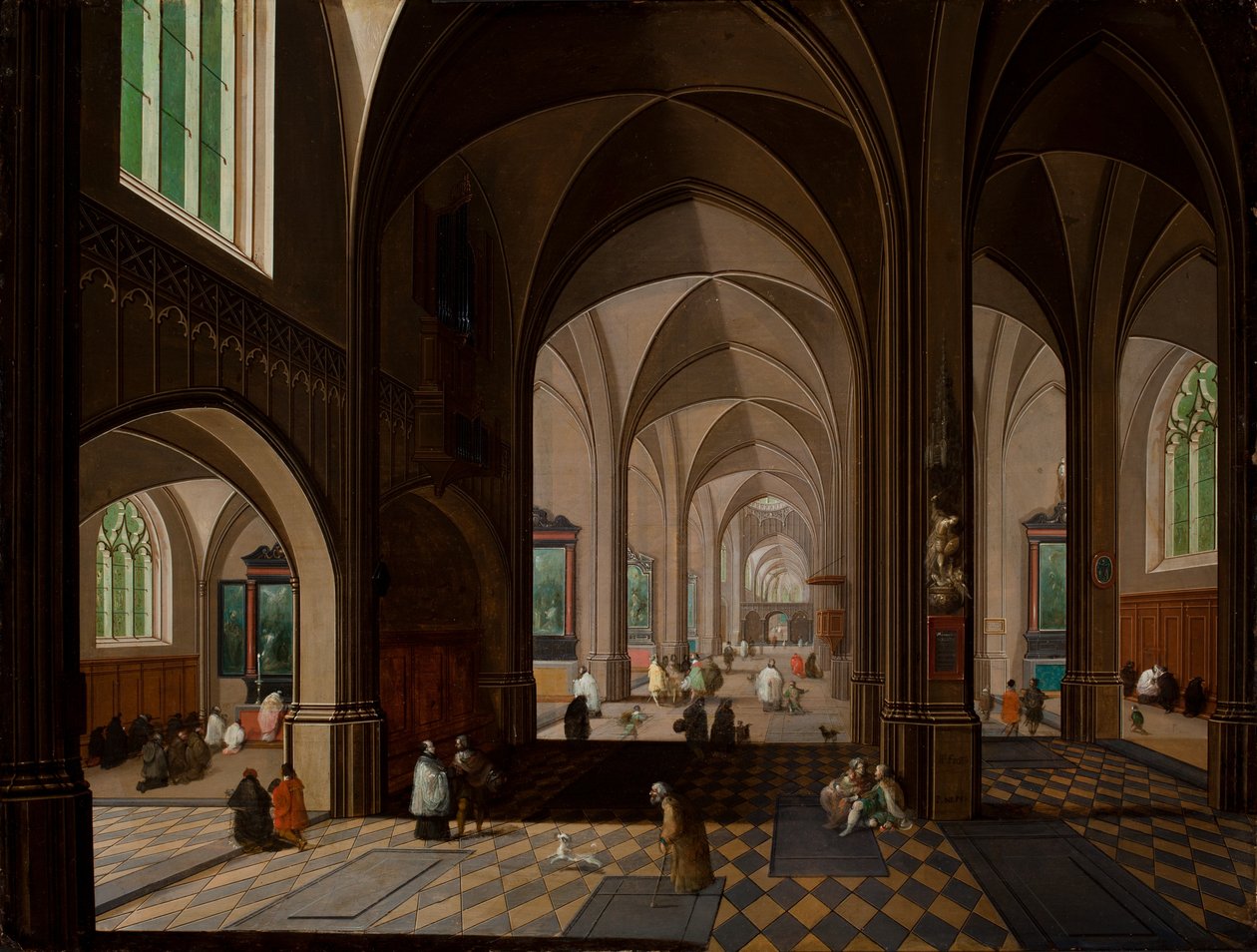 Kerkinterieur door Pieter the Younger Neeffs
