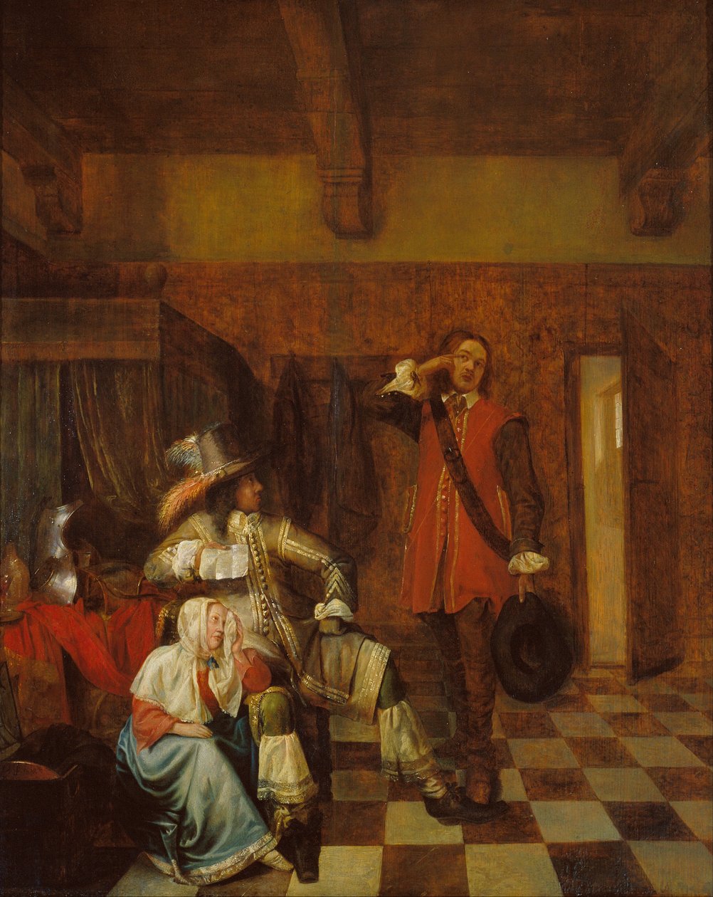 Brenger van Slecht Nieuws door Pieter de Hooch