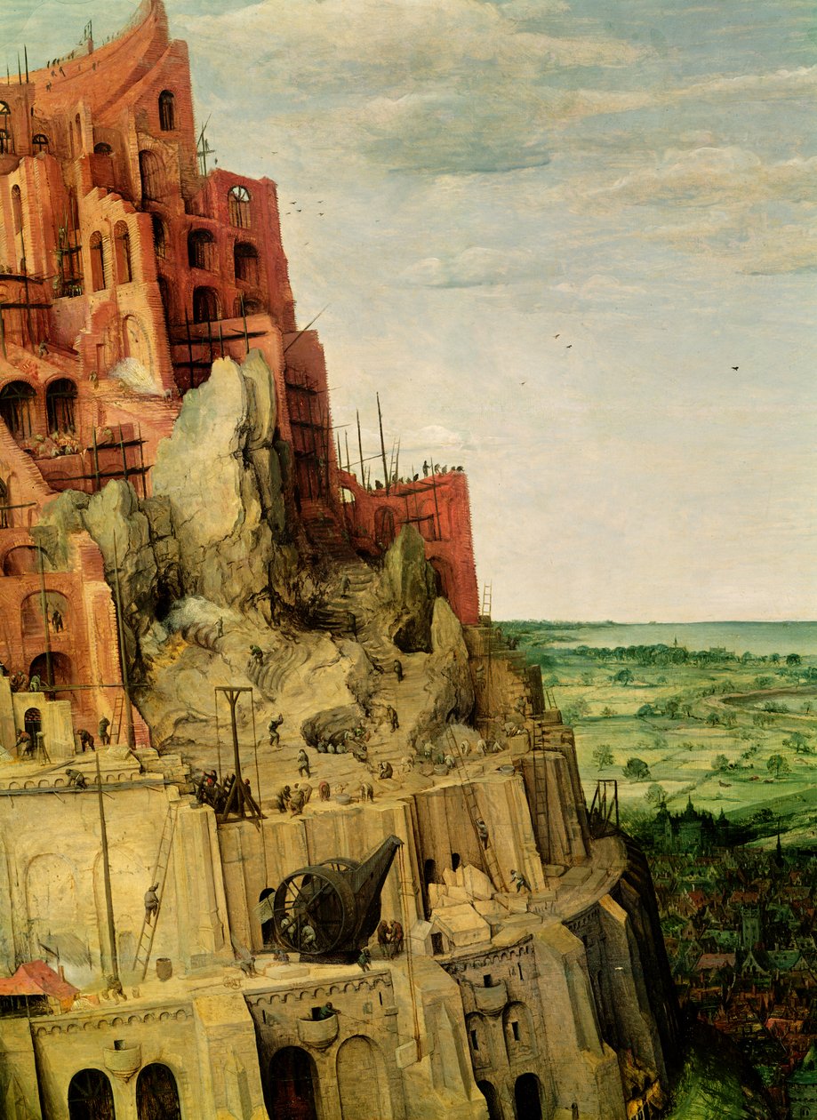 De toren van Babel (detail) door Pieter Bruegel the Elder