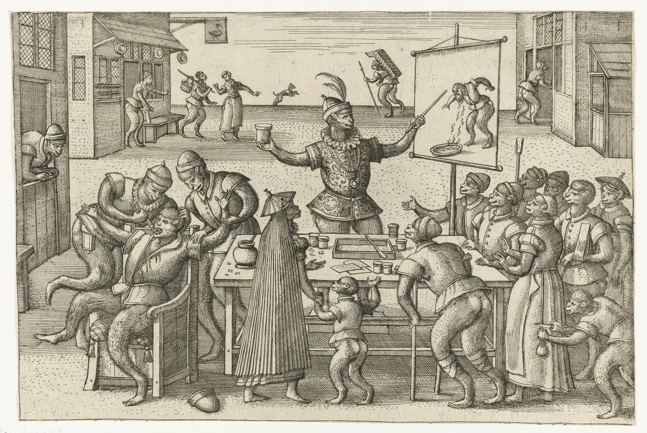 Schepen voor de kust door Pieter van der Borcht  