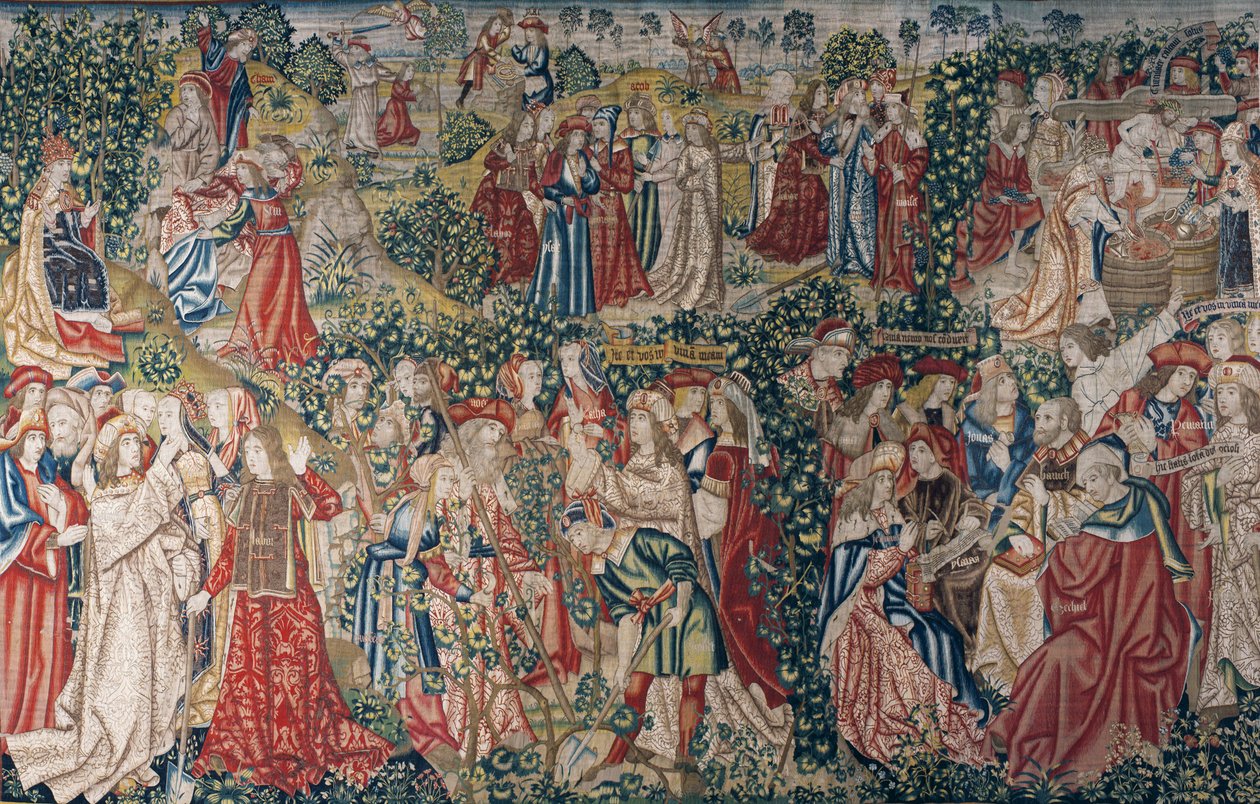 De gelijkenis van de arbeiders in de wijngaard, ca. 1500 (tapisserie) door Pieter (studio of) Coecke van Aelst