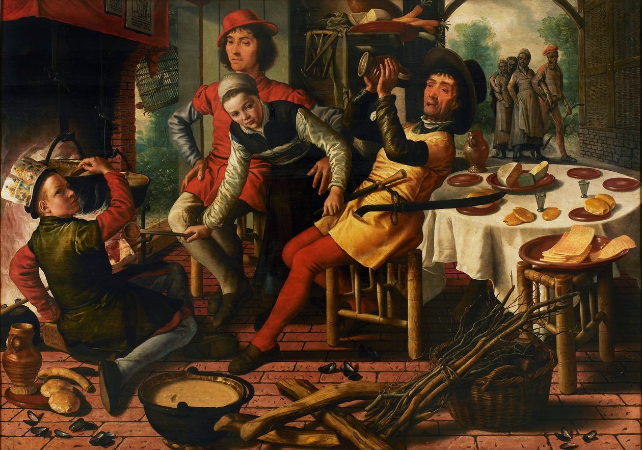 Boeren bij de haard, 1556 door Pieter Aertsen