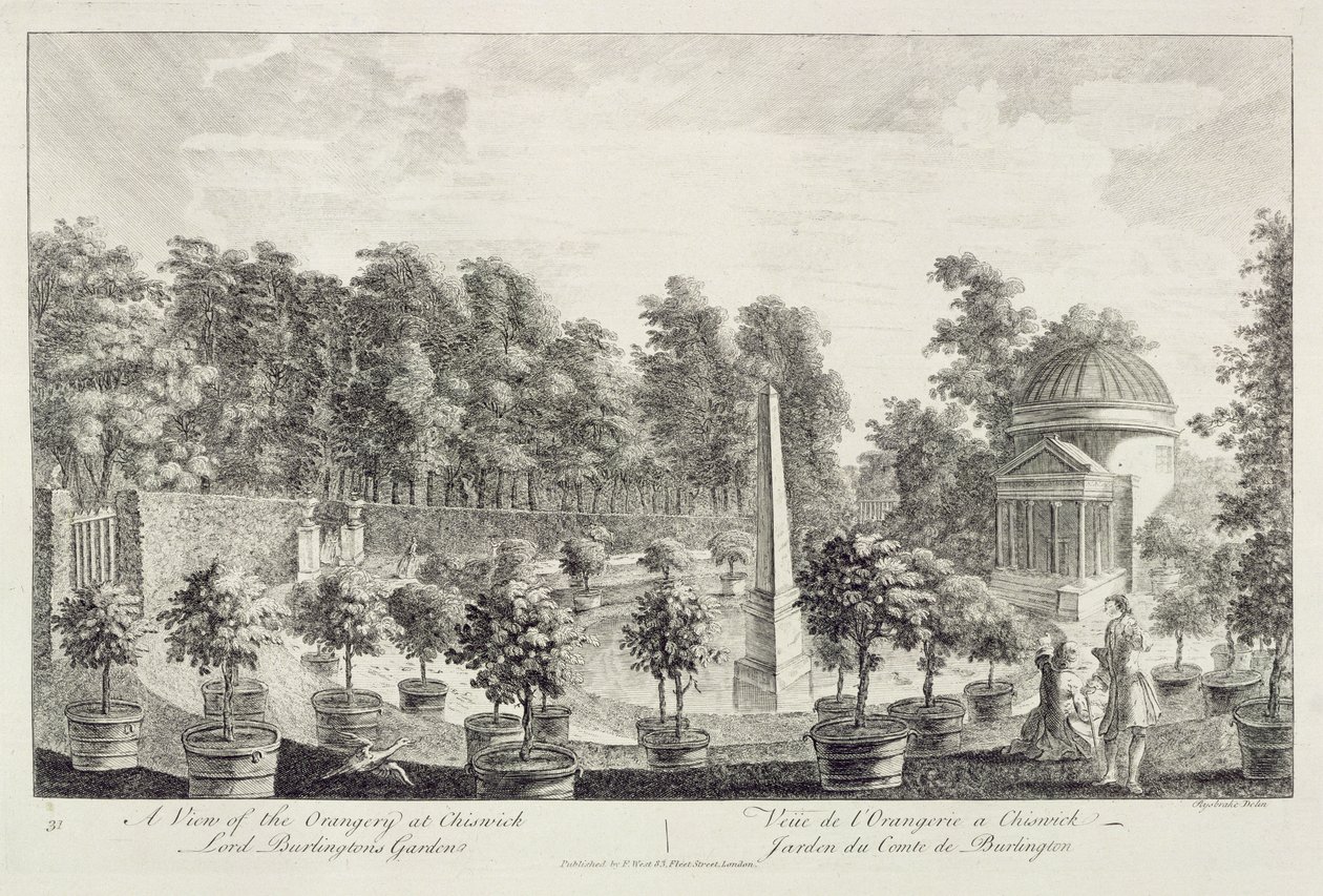 Een uitzicht op de oranjerie, Lord Burlington