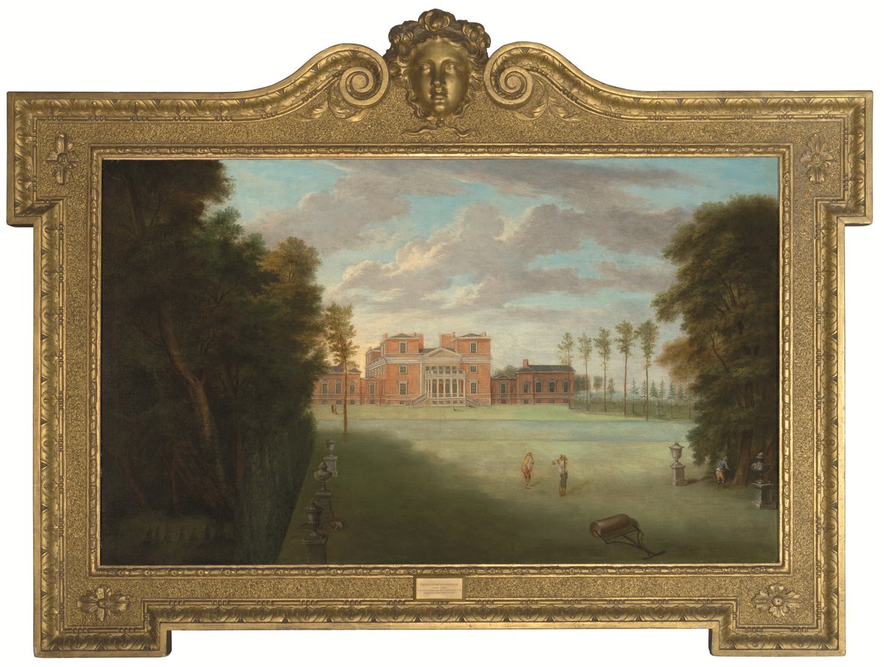 Gezicht op Tottenham Park, Wiltshire (olieverf op doek) door Pieter Andreas Rysbrack