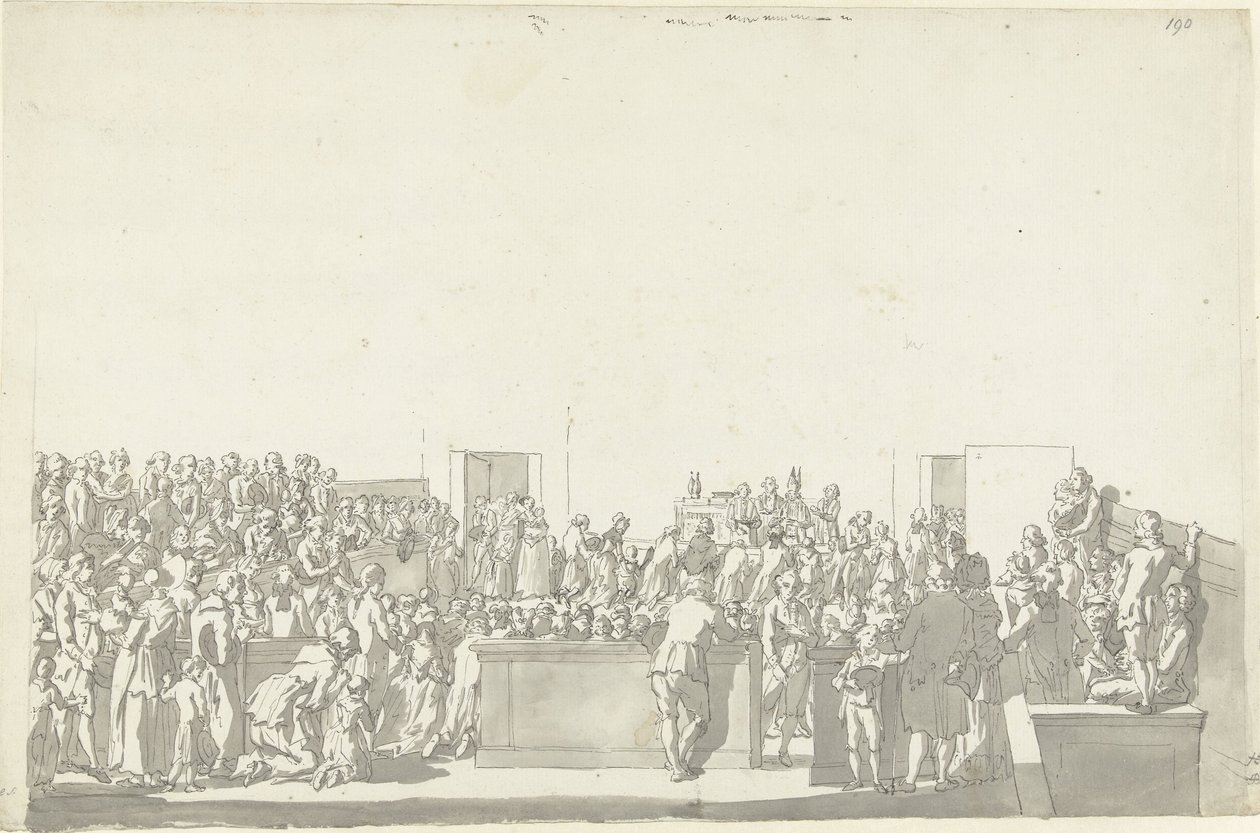 Katholieke communie door Pieter Bartholomeusz. Barbiers