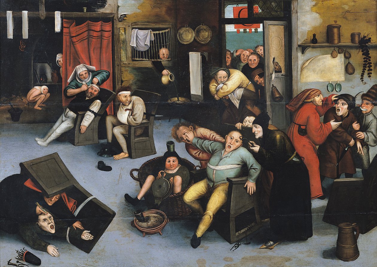Het verwijderen van de steen der waanzin of een operatie aan het hoofd door Pieter Bruegel the Elder