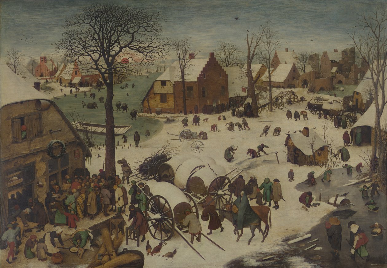 De Volkstelling in Bethlehem door Pieter Bruegel the Elder