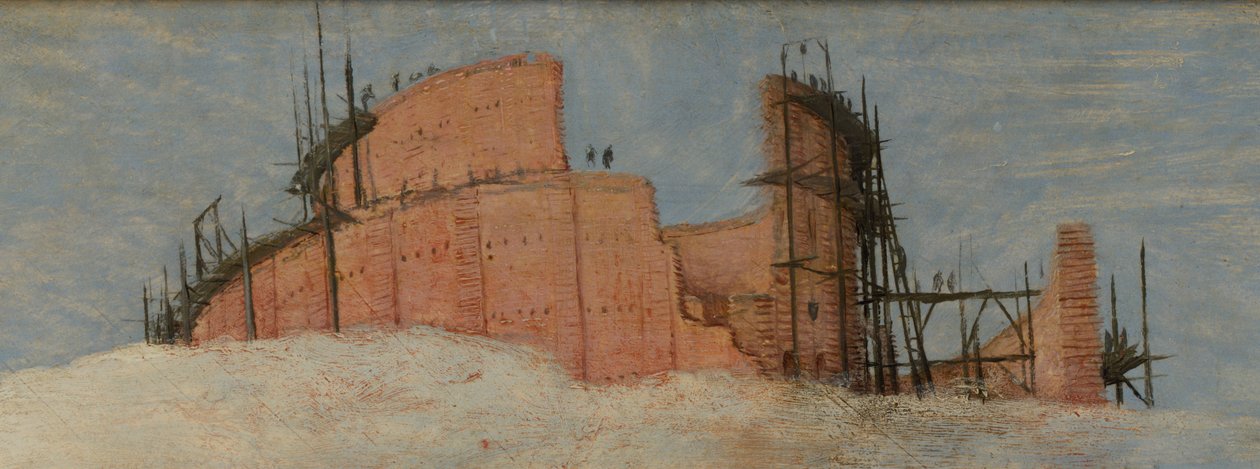 Uitsnede uit de Grote Toren van Babel in Wenen door Pieter Brueghel the Elder