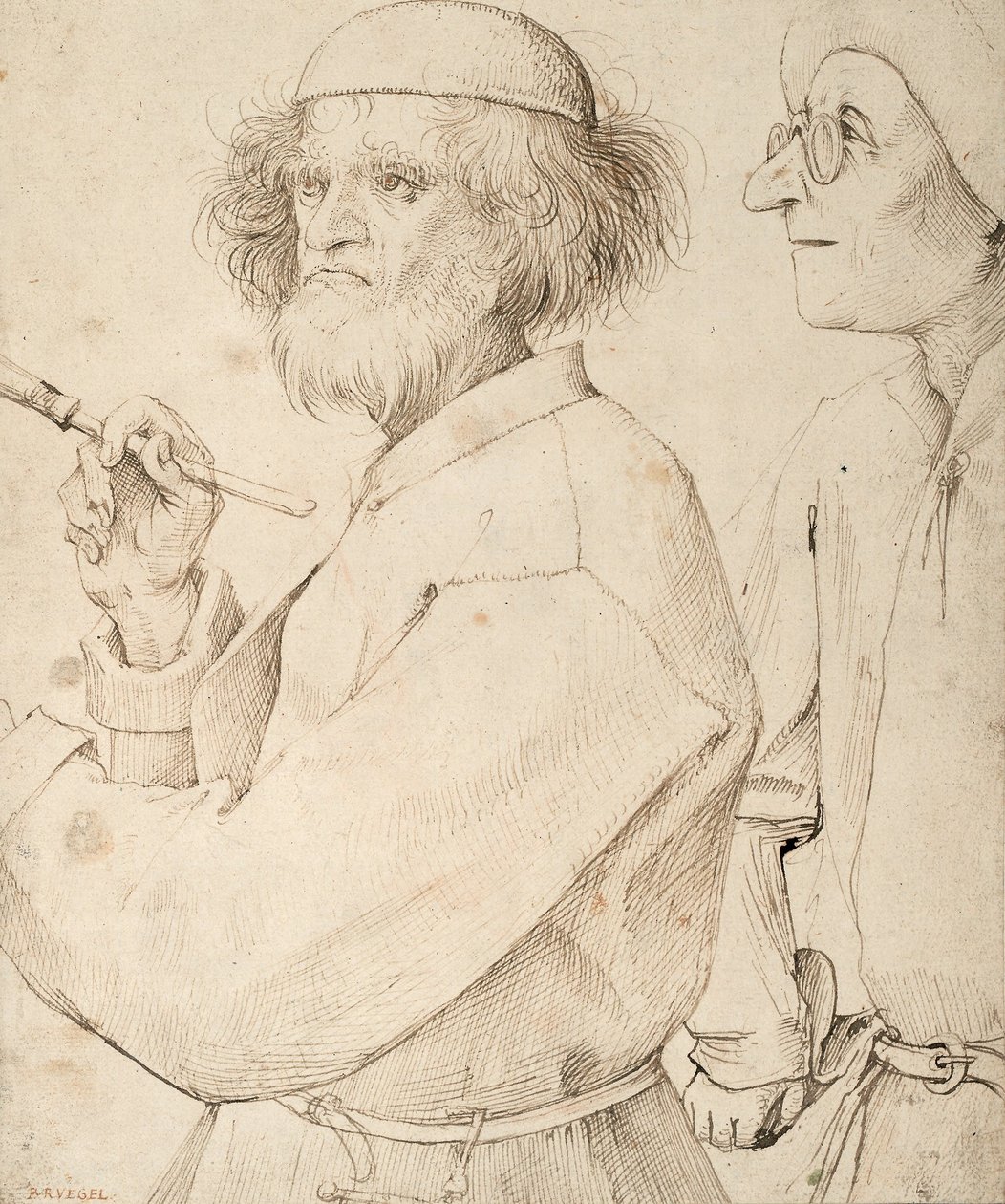 De schilder en de koper door Pieter Bruegel the Elder