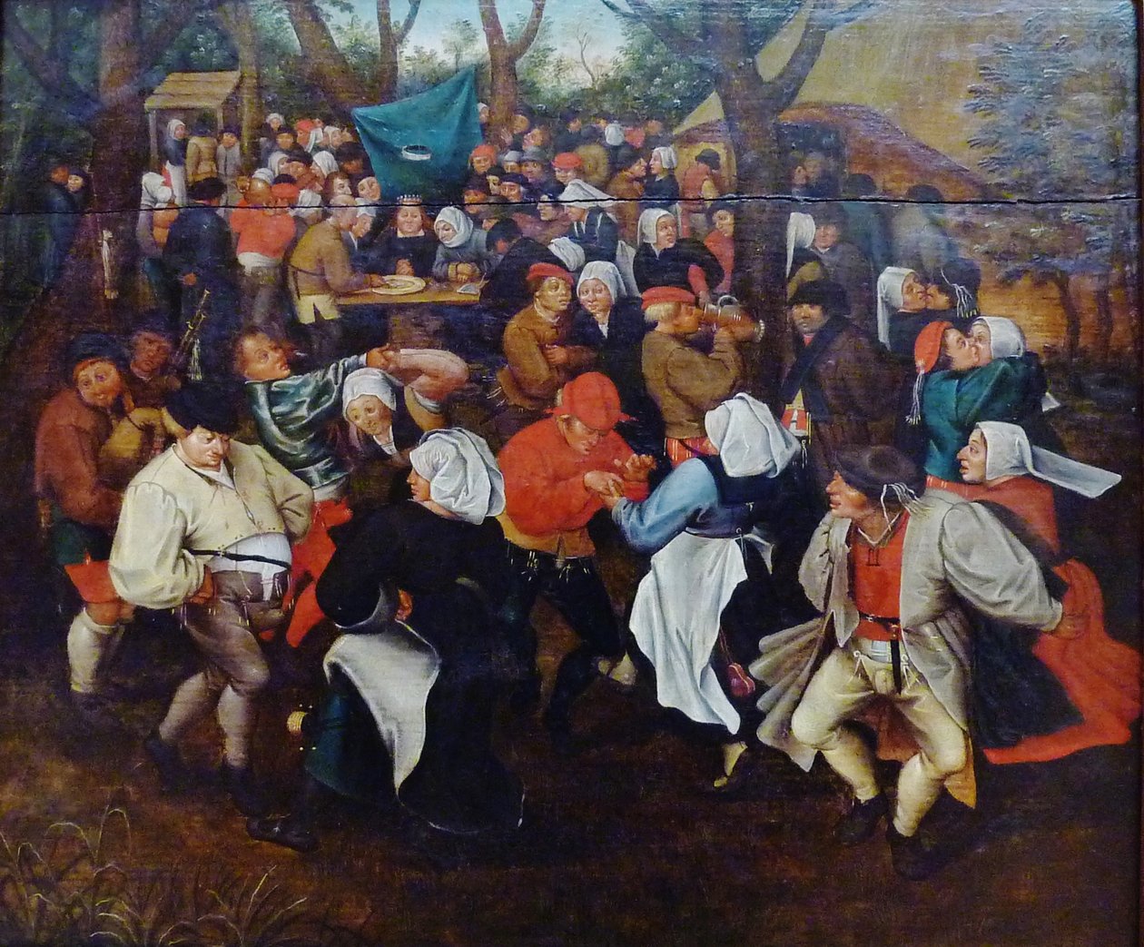 Frans:  La Danse de noce De bruiloftsdans door Pieter Brueghel the Younger