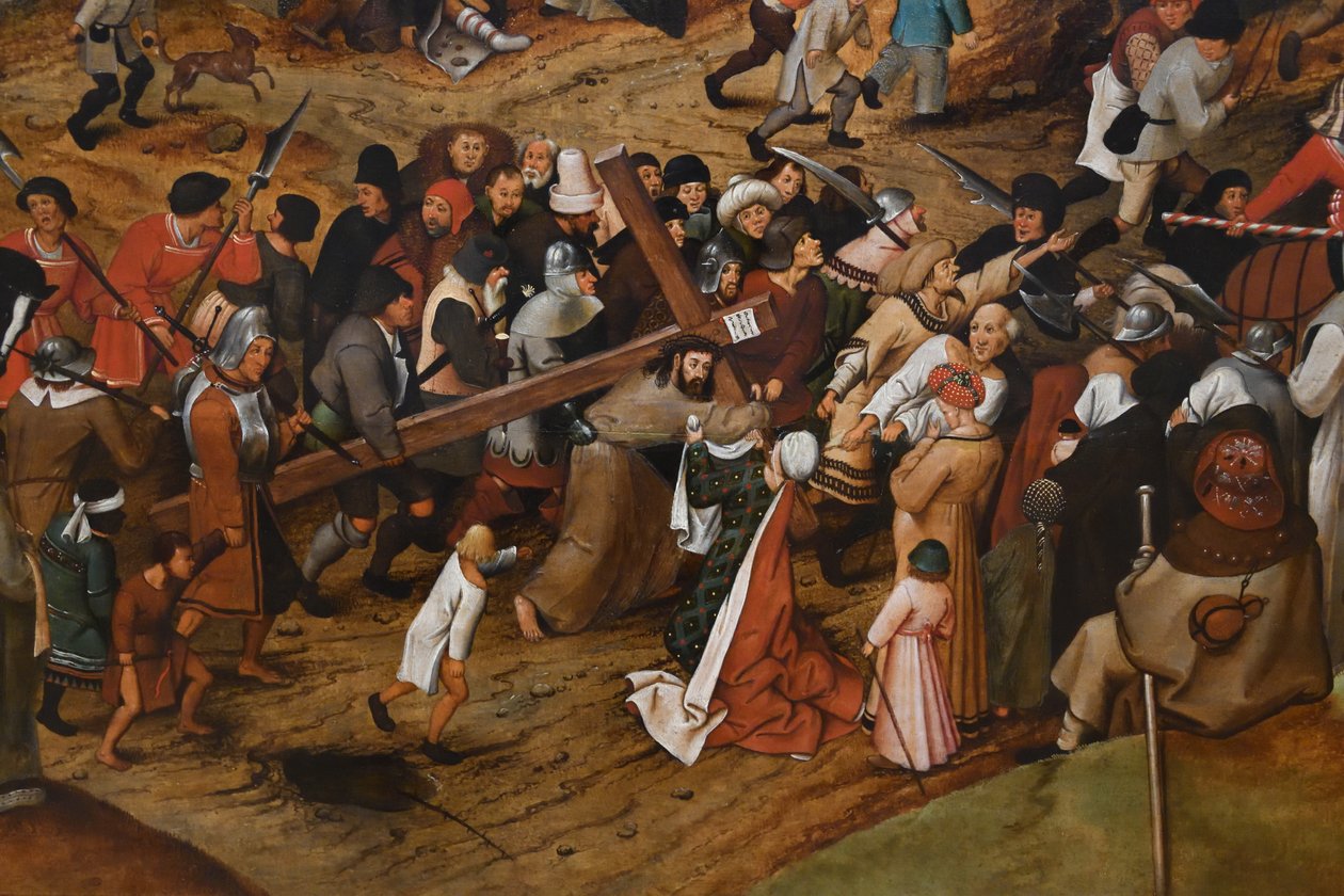 Duits: Die Kreuztragung De weg naar Golgotha door Pieter Brueghel the Younger