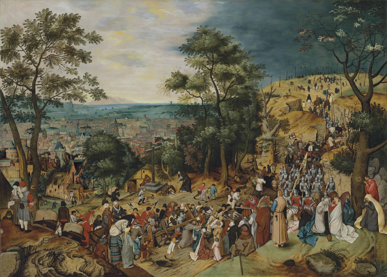 De weg naar Golgota door Pieter Brueghel the Younger