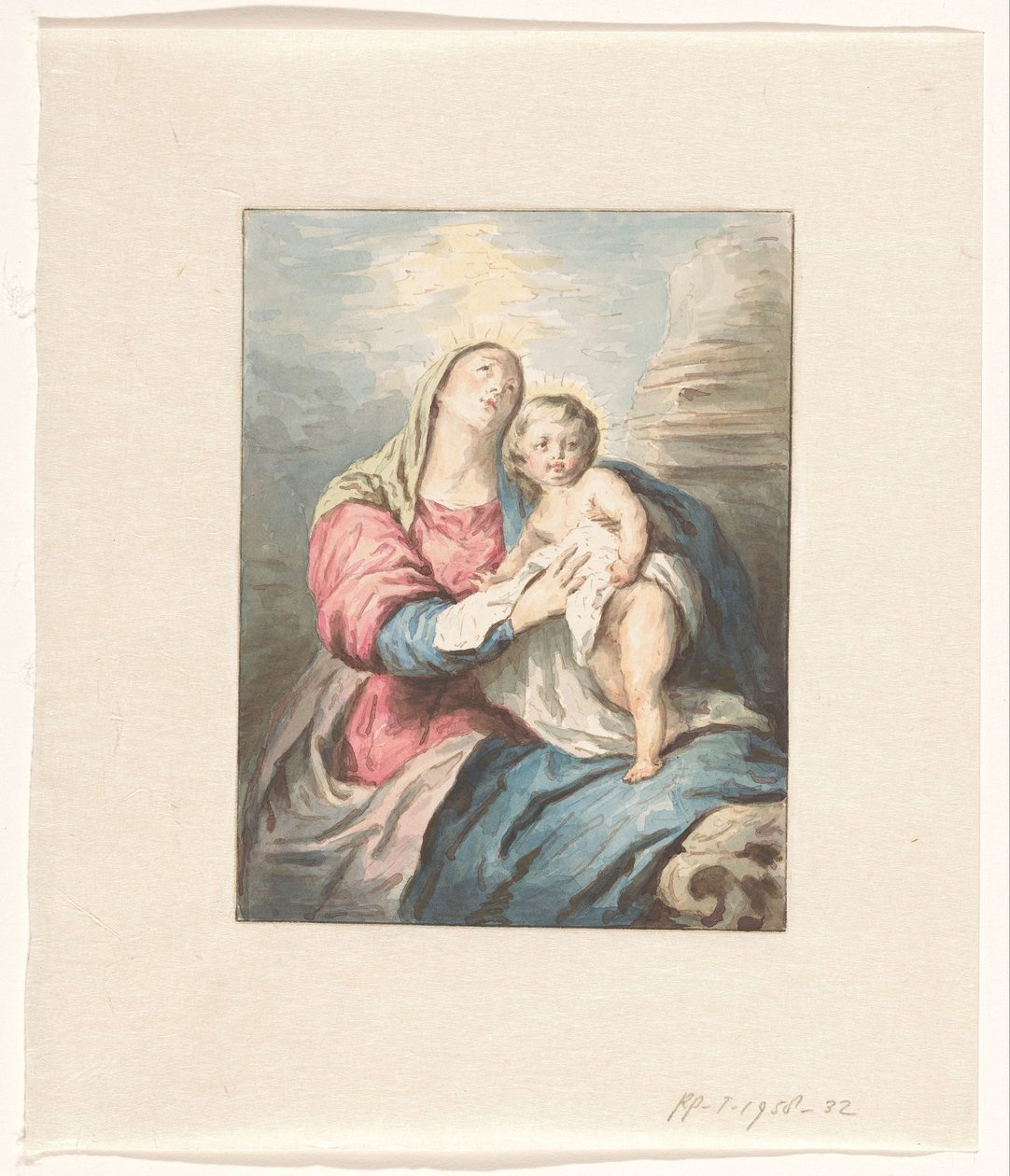 Madonna met kind door Pieter Christoffel Wonder