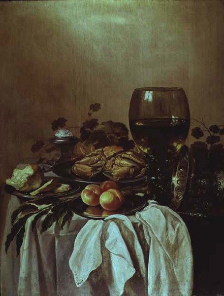 Stilleven met een Krab door Pieter Claesz