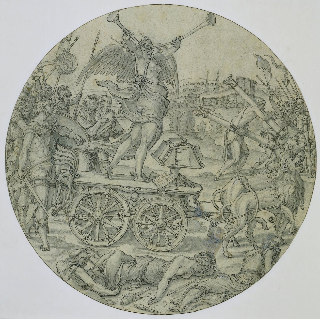 Triomf van de Faam door Pieter Coecke van Aelst (I) (workshop of)