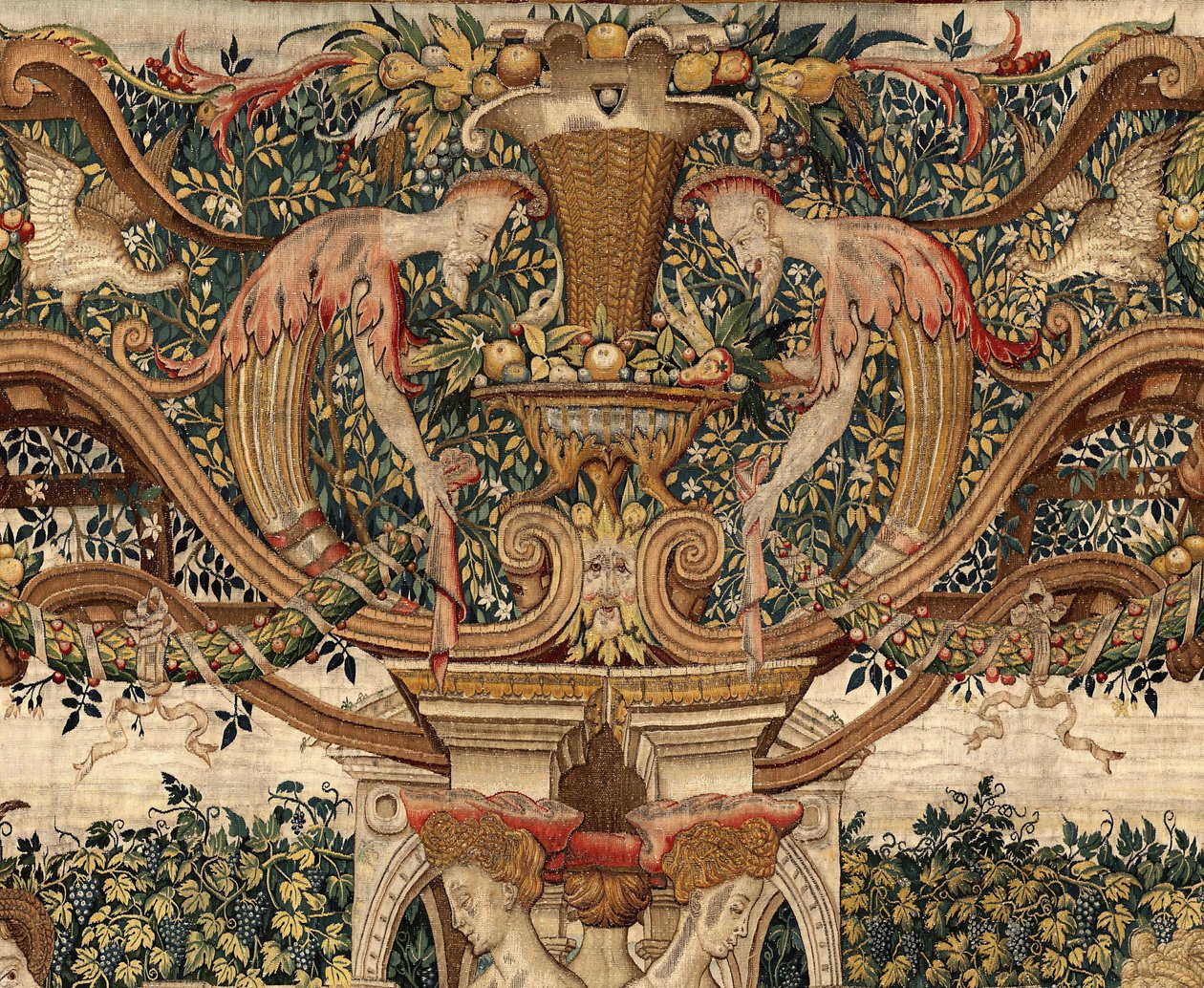 Vertumnus en Pomona: Vertumnus veranderd in een snoeier, c.1550 door Pieter Coecke van Aelst