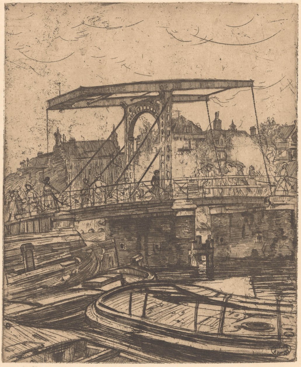 Magere Brug in Amsterdam door Pieter Dupont