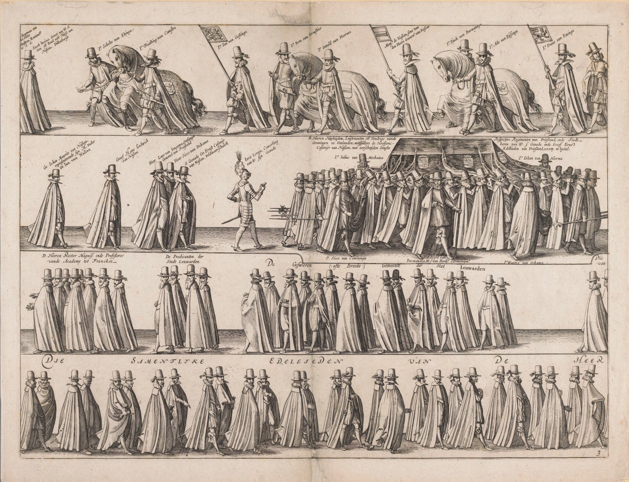 Begrafenis van Willem Lodewijk door Pieter Feddes van Harlingen