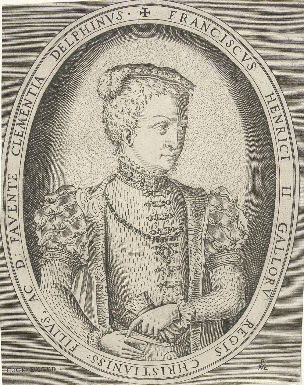 Portret van Frans II van Frankrijk 1544-1560 door Pieter Heyden van der