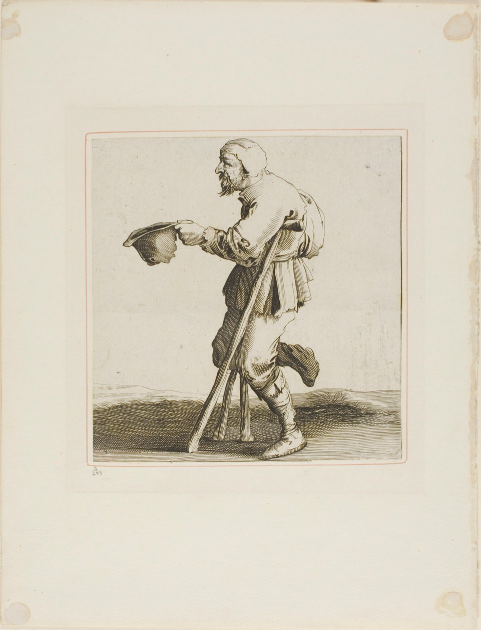 Lame Beggar Asking for Alms, van T is al verwart-gaern (Het is al verwarrend) door Pieter Jansz. Quast
