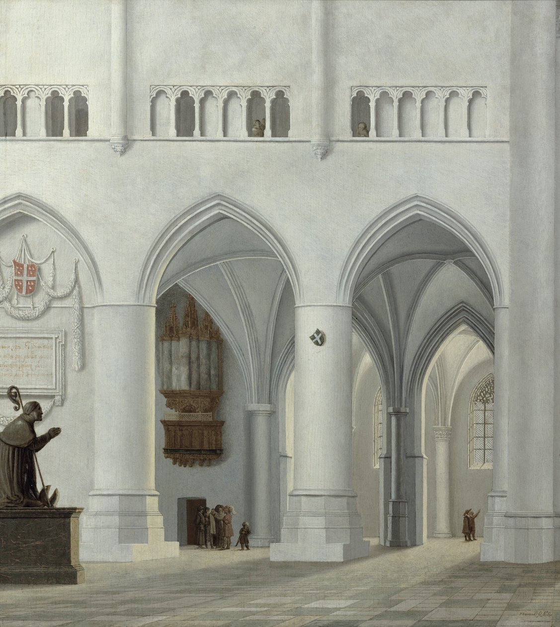 Interieur van de kerk van St. Bavo, Haarlem, 1630 door Pieter Jansz Saenredam