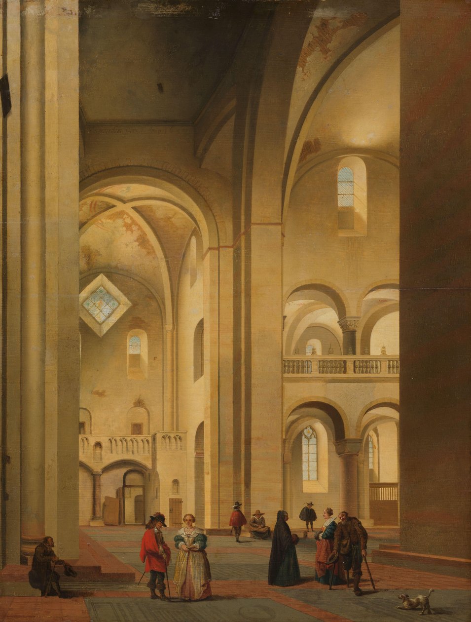 Het transept van de Mariakerk in Utrecht, gezien vanuit het noordoosten door Pieter Jansz Saenredam