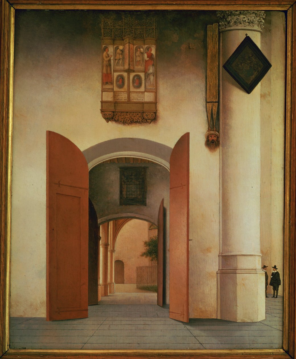 De kerk van St. Lawrence, Alkmaar door Pieter Jansz Saenredam