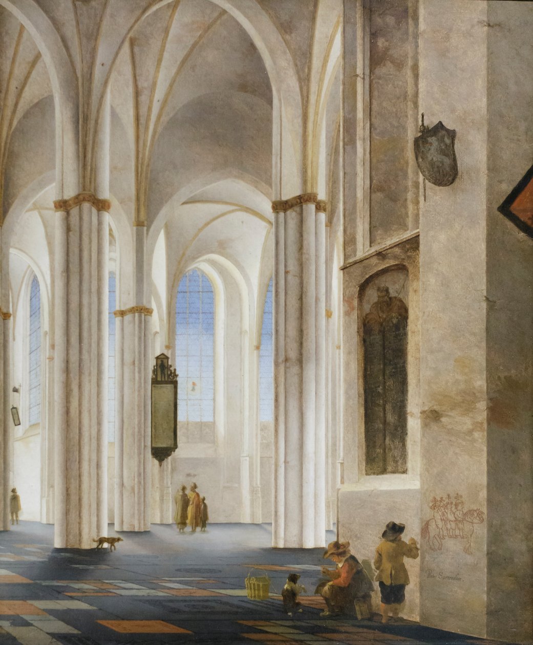 Het interieur van de Buurkerk in Utrecht door Pieter Jansz Saenredam