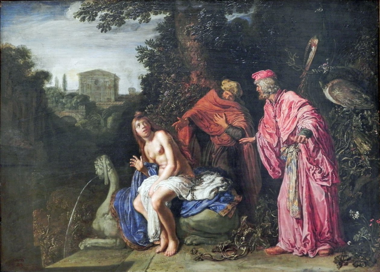 Duits: Susanna und die beiden Alten Susanna en de ouderen door Pieter Lastman