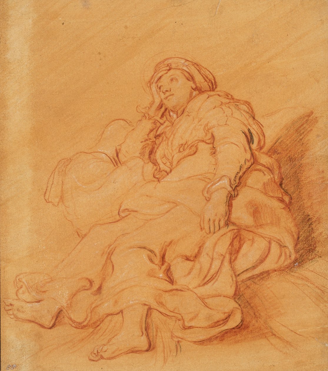 Studie van de figuur van Rachel, ca. 1621 door Pieter Lastman