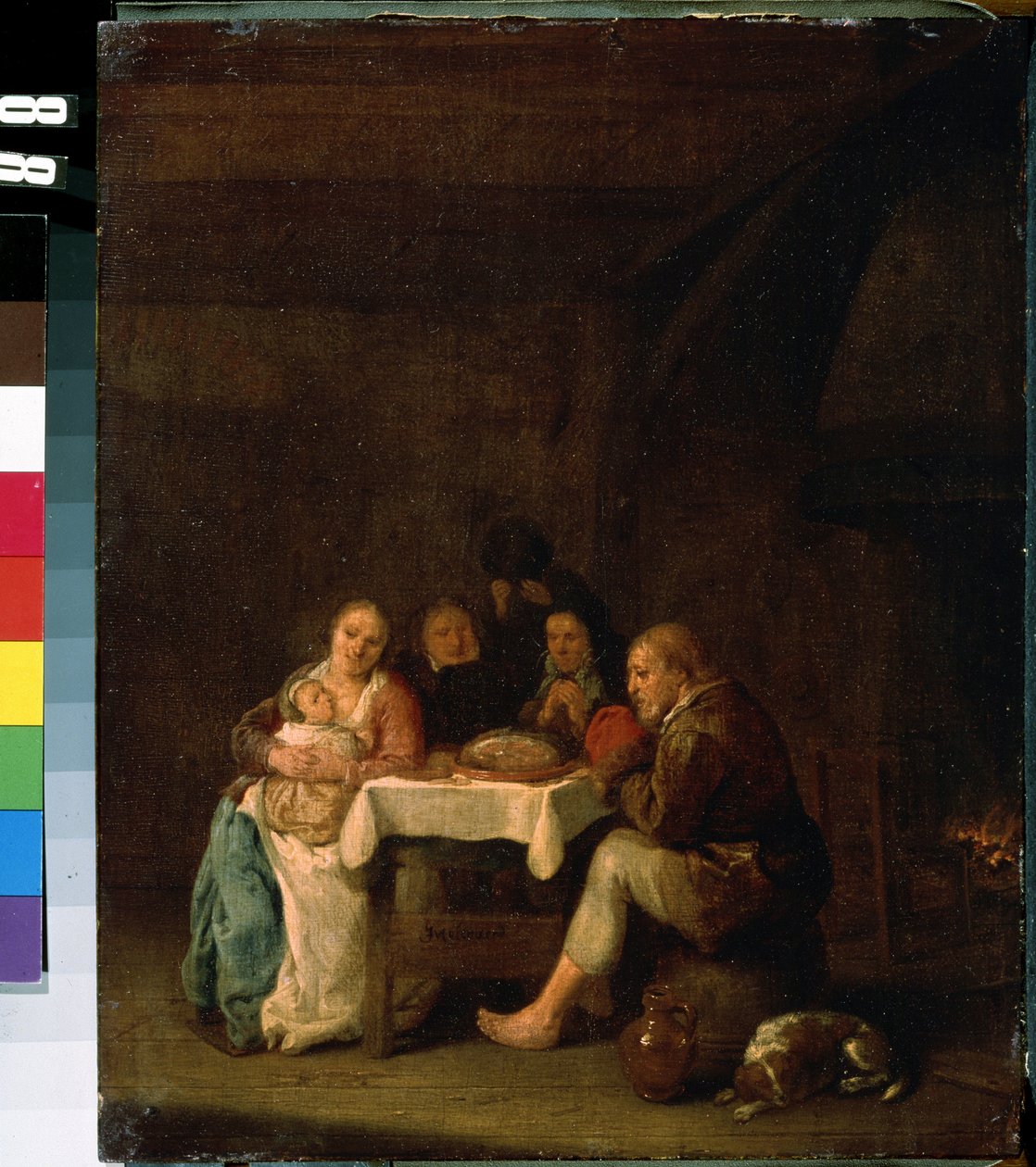 Het gebed voor het diner door Pieter Molenaer