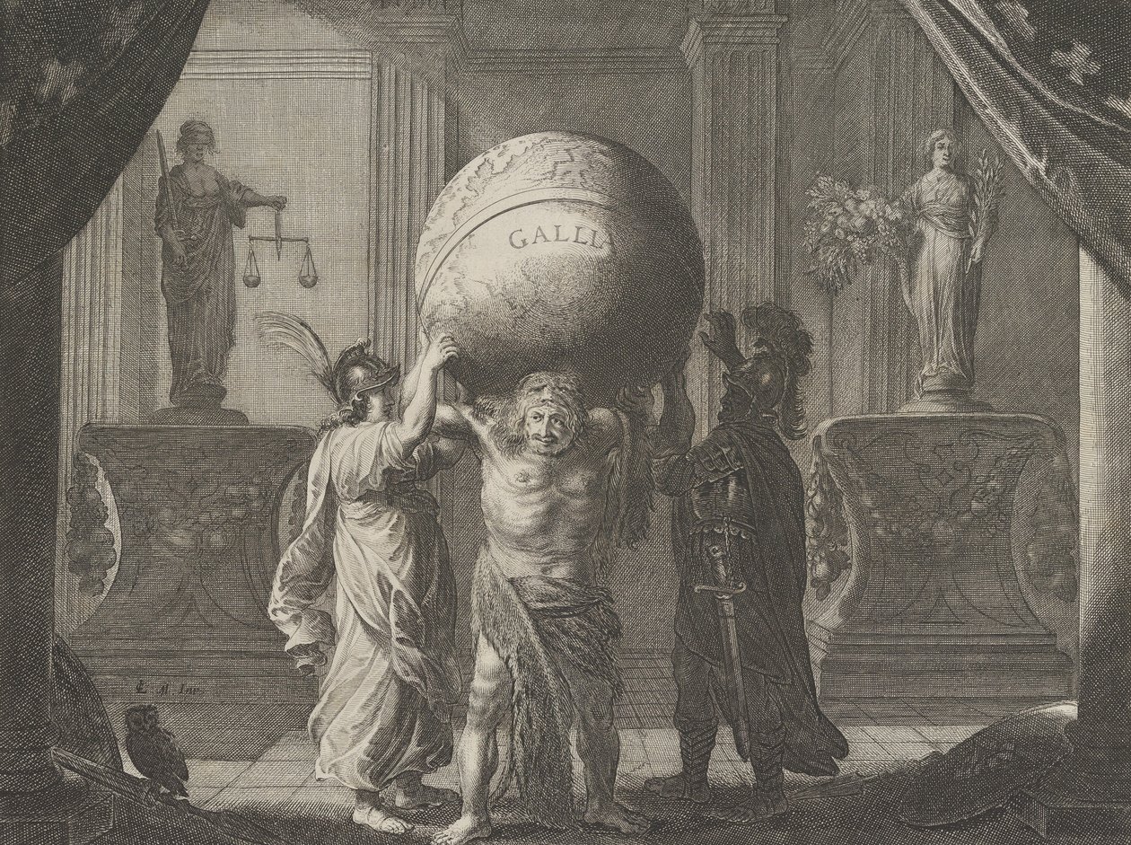 Plaat 13: Allegorie op de onenigheid in Frankrijk, uit Caspar Barlaeus, Medicea Hospes door Pieter Nolpe