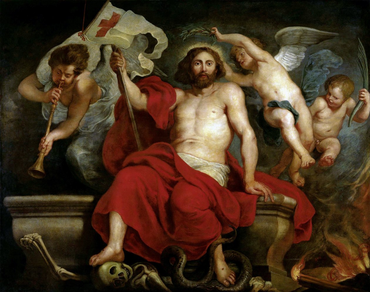 Christus triomfeert over zonde en dood, c. 1615-1620 door Pieter Paul Rubens