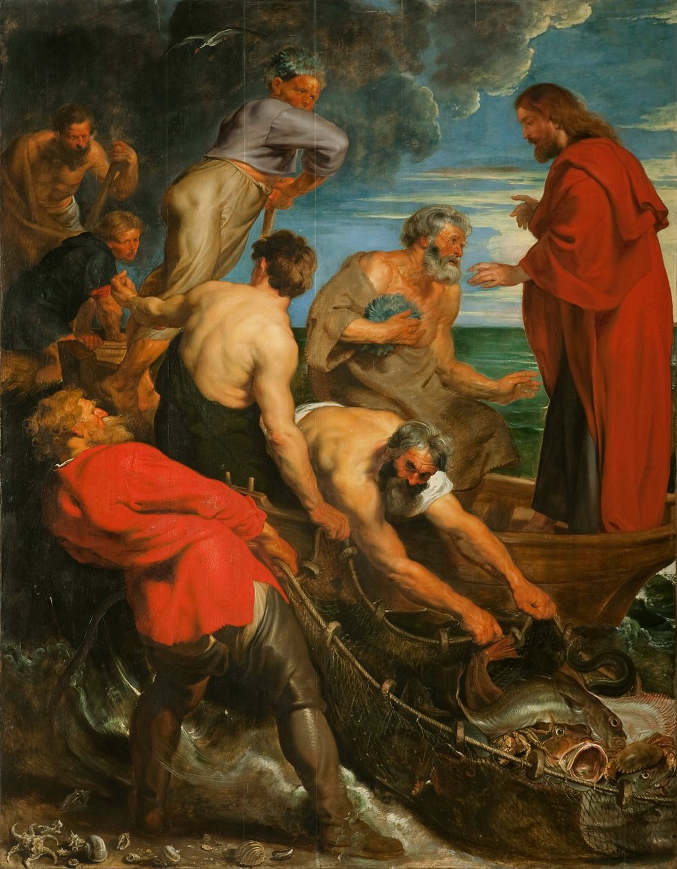 De wonderbaarlijke visvangst drieluik, centraal paneel door Pieter Paul Rubens