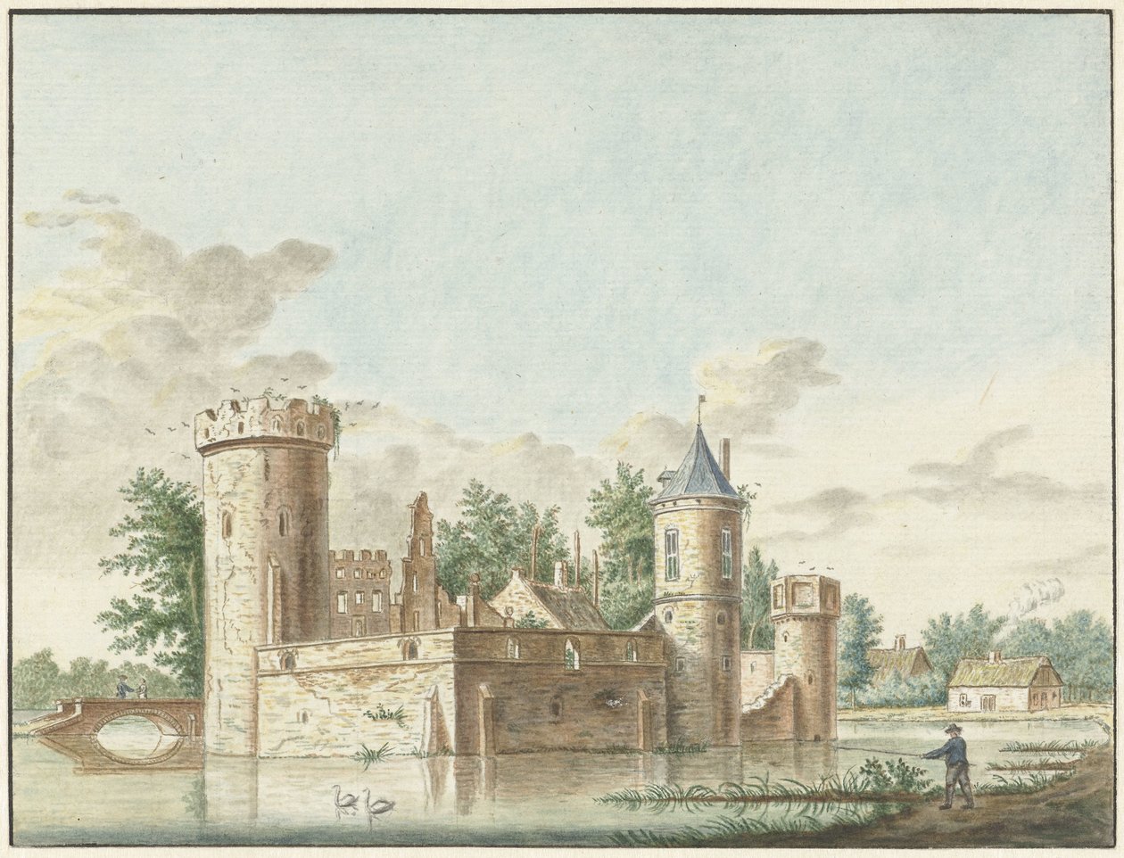 Het slot Aalst in de Bommelerwaard door Pieter Remmers