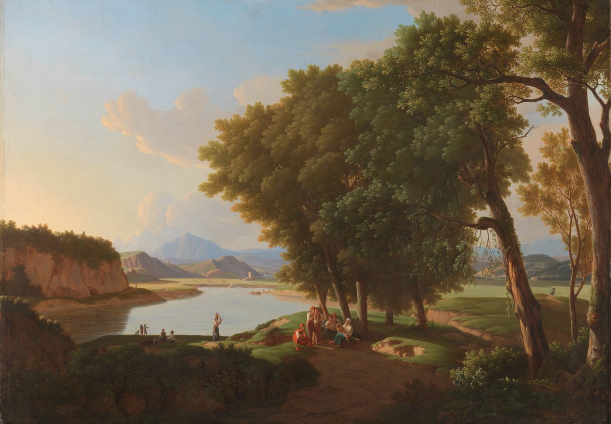 De Aqua Cetosa bij Rome door Pieter Rudolph (1785-1816) Kleijn