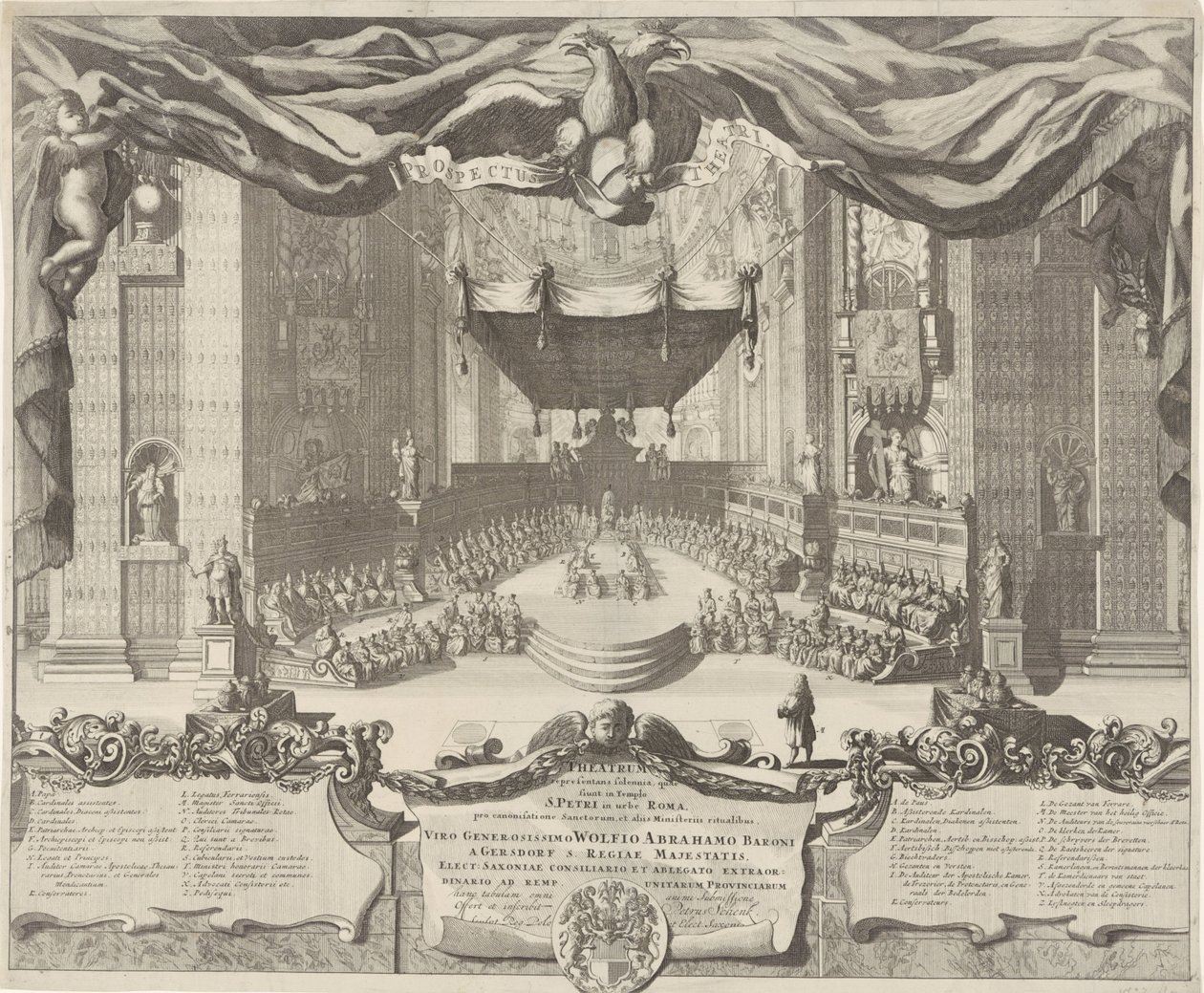 Gezicht in de Sint-Pietersbasiliek door Pieter Schenk (I)