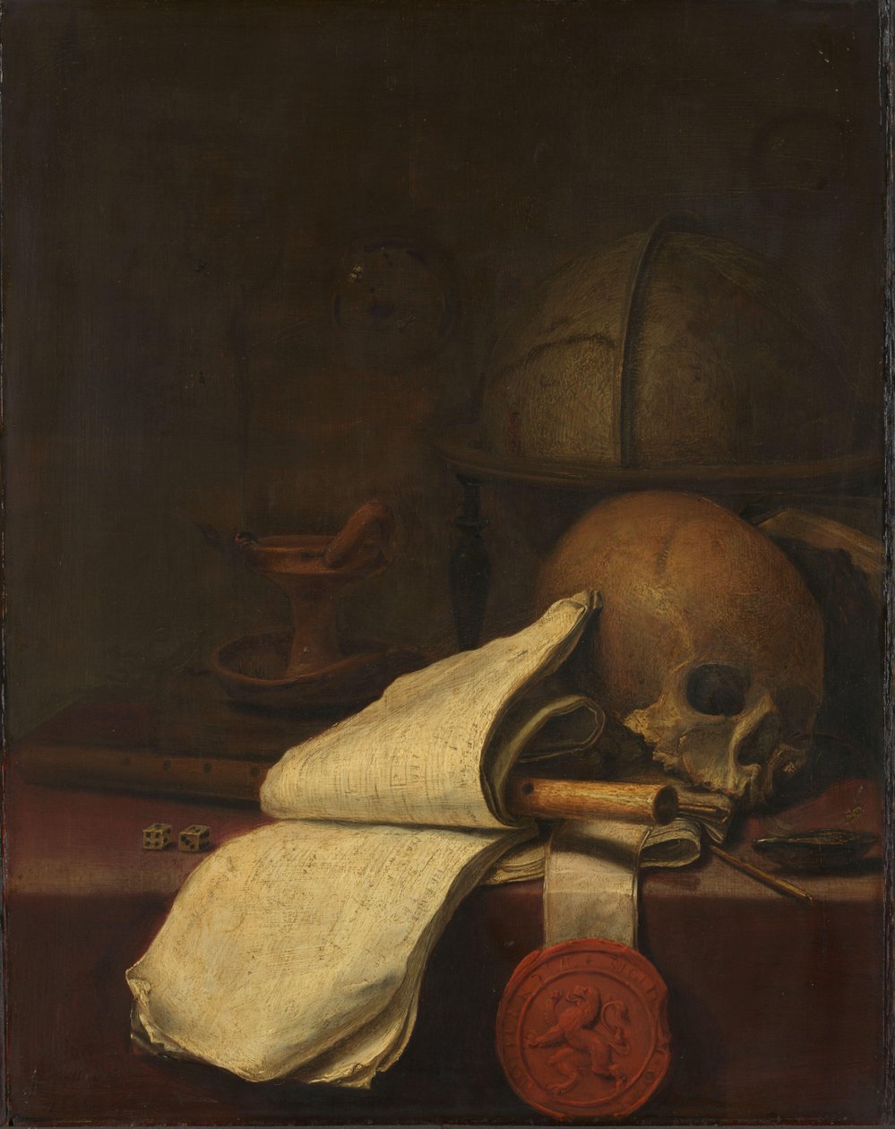 Vanitas stilleven door Pieter Symonsz Potter