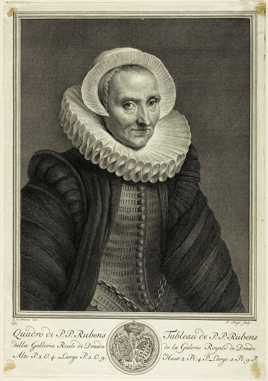 Portret van een zestigjarige vrouw, uit Recueil d
