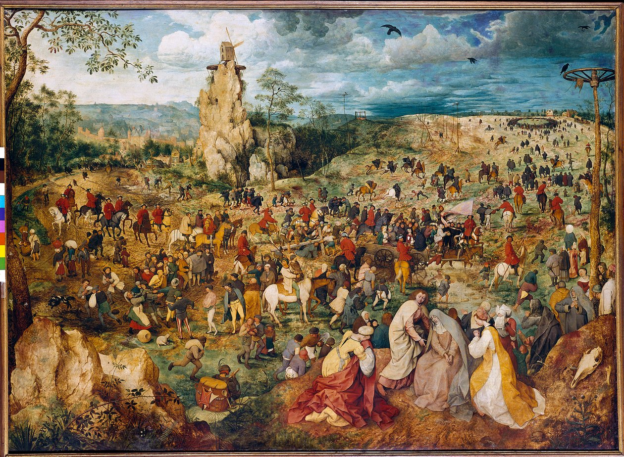 Christus draagt het kruis. Schilderij door Pieter Bruegel de Oude (1525-1569). 1564 door Pieter Bruegel the Elder